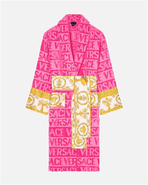 accappatoio versace rosa